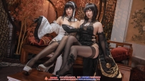 No.001_碧蓝航线_镇海白黒双人&喜茶苍苍子_[34P+7V-530MB]