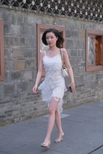 【精选街拍】Vol.3173 甜美白色连衣裙 [84P-1.80GB]